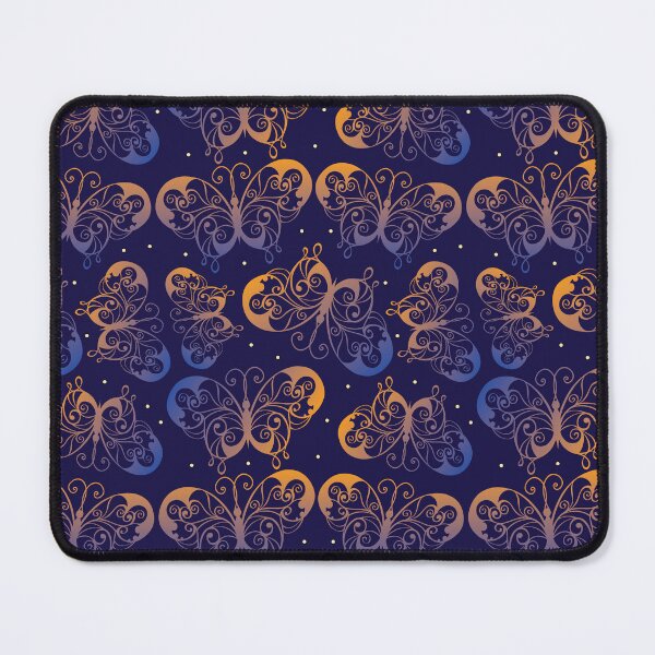 Item preview, Butterfly art of blue and orange butterfly background - gift for butterfly lovers designed and sold by Alice-Elgawi.