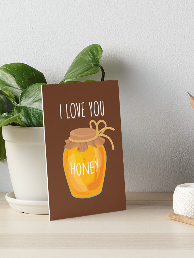 I Love Honey - Honey Heart Art Board Print for Sale by maxarus