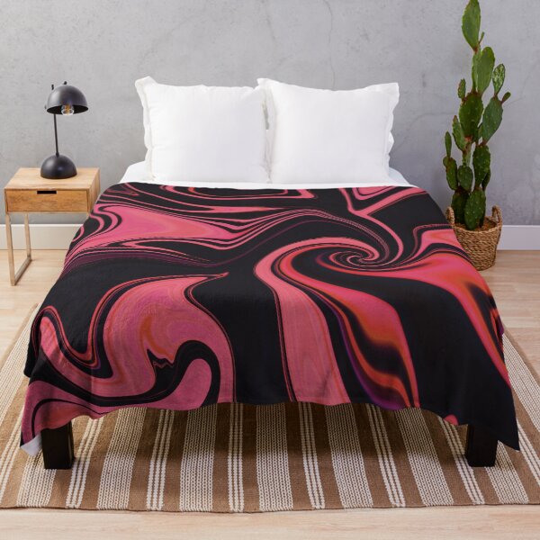 Item preview, Hot Pink & Black Marble Fluid Art designed and sold by Lucky-Town-Art.