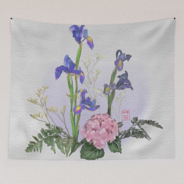Artikelvorschau, Pretty Japanese ikebana watercolor flowers entworfen und verkauft von CuisineCat.