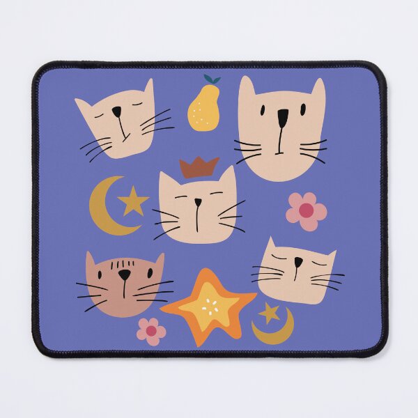 Artikelvorschau, Nettes Katzen-Gesichts-Muster-Katzen-und Katzen-Mamma-Matching entworfen und verkauft von BronikowskiART.