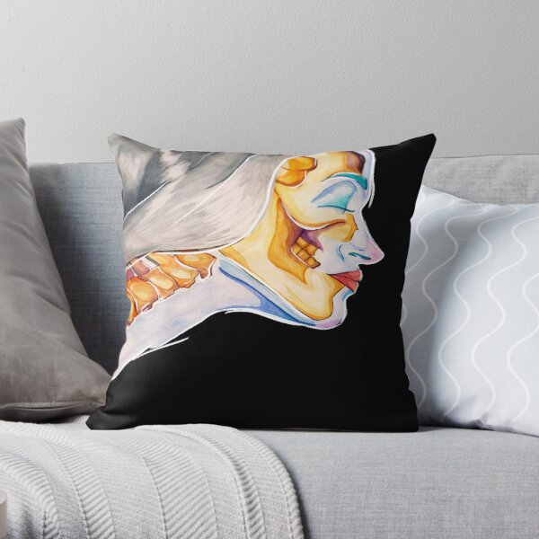 Watercolour Skeleton Throw Pillow