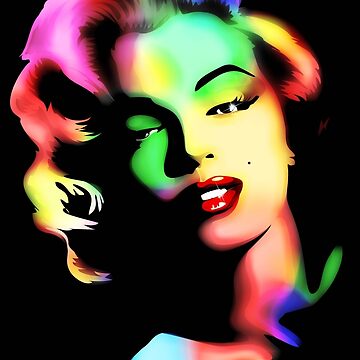 Artwork thumbnail, Marilyn Monroe Rainbow Colors by BluedarkArt
