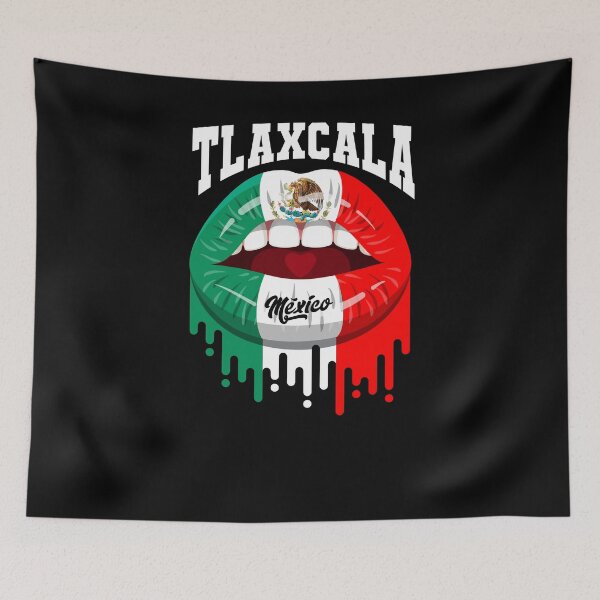 Item preview, Lips Kiss Tlaxcala Mexico Flag designed and sold by Fr33m4n1111.