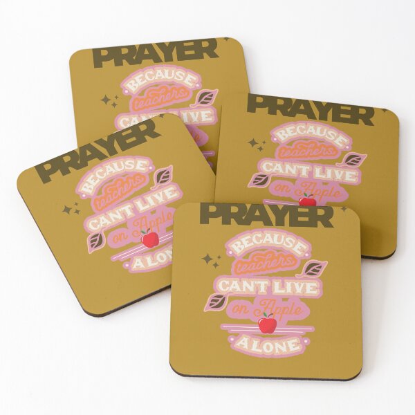Item preview, Prayer, Because Teachers Can't Live on Apple Alone - Brown and Pink designed and sold by TheReporter1.