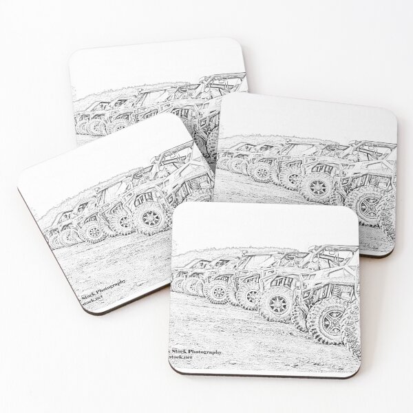 Item preview, A group of mean machines line up in a row designed and sold by Katherine Rose.