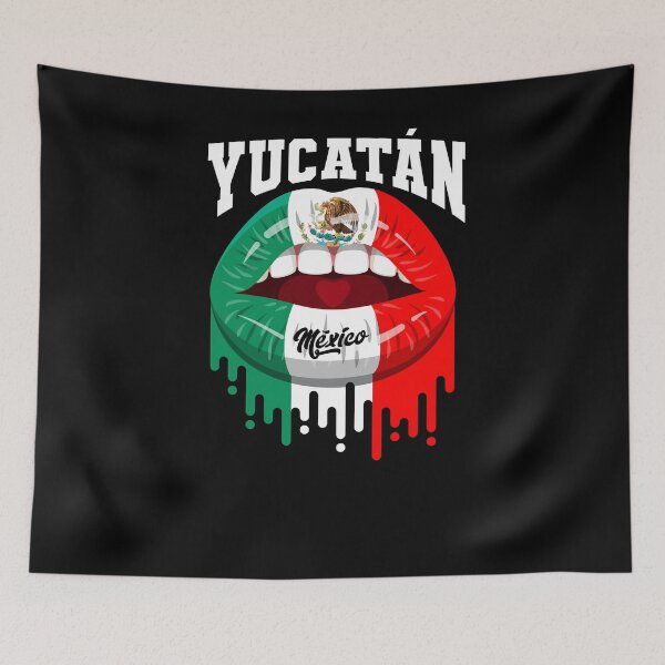 Item preview, Lips Kiss Yucatan Mexico Flag designed and sold by Fr33m4n1111.