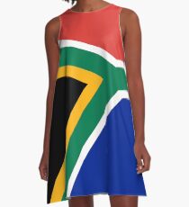 Vestido acampanado Bandera sudafricana - Color y escala auténticos