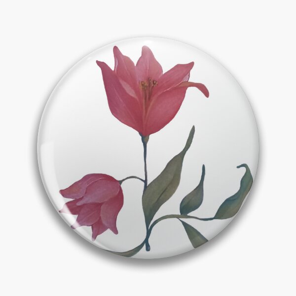 Item preview, Red and pink watercolor flower designed and sold by caroberte.