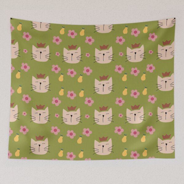Item preview,  Cute Cat Face Pattern Cat And Cat Mom Matching designed and sold by BronikowskiART.