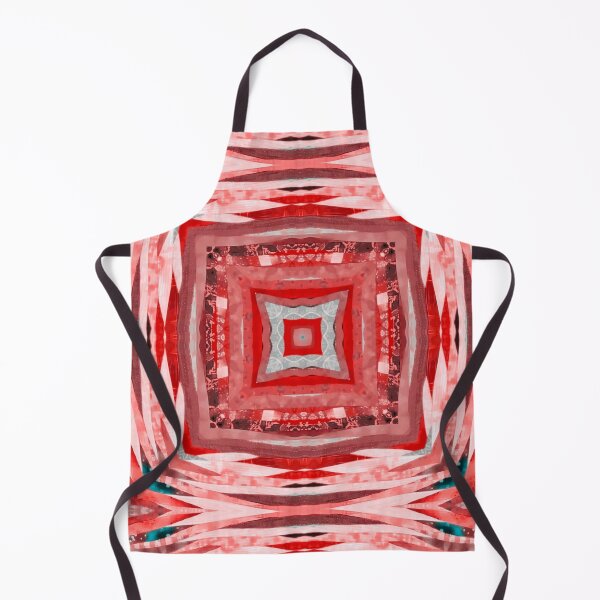 Item preview, Quilt in Red Geometric Pattern designed and sold by MediaArtbyMara.