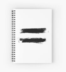 Equality Sign Paint Black Rough Spiral Notebook