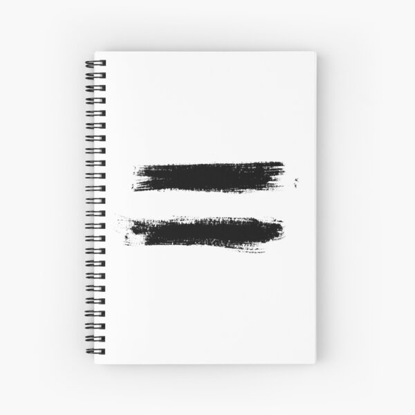 Equality Sign Paint Black Rough Spiral Notebook