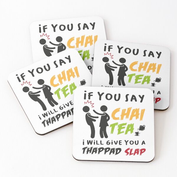 Item preview, If You Say Chai Tea I Will Give You A Thappad Slap, Funny Desi Gift, desilady, desi lady designed and sold by PRINTED ..
