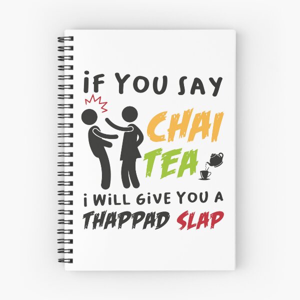 Item preview, If You Say Chai Tea I Will Give You A Thappad Slap, Funny Desi Gift, desilady, desi lady designed and sold by PRINTED ..