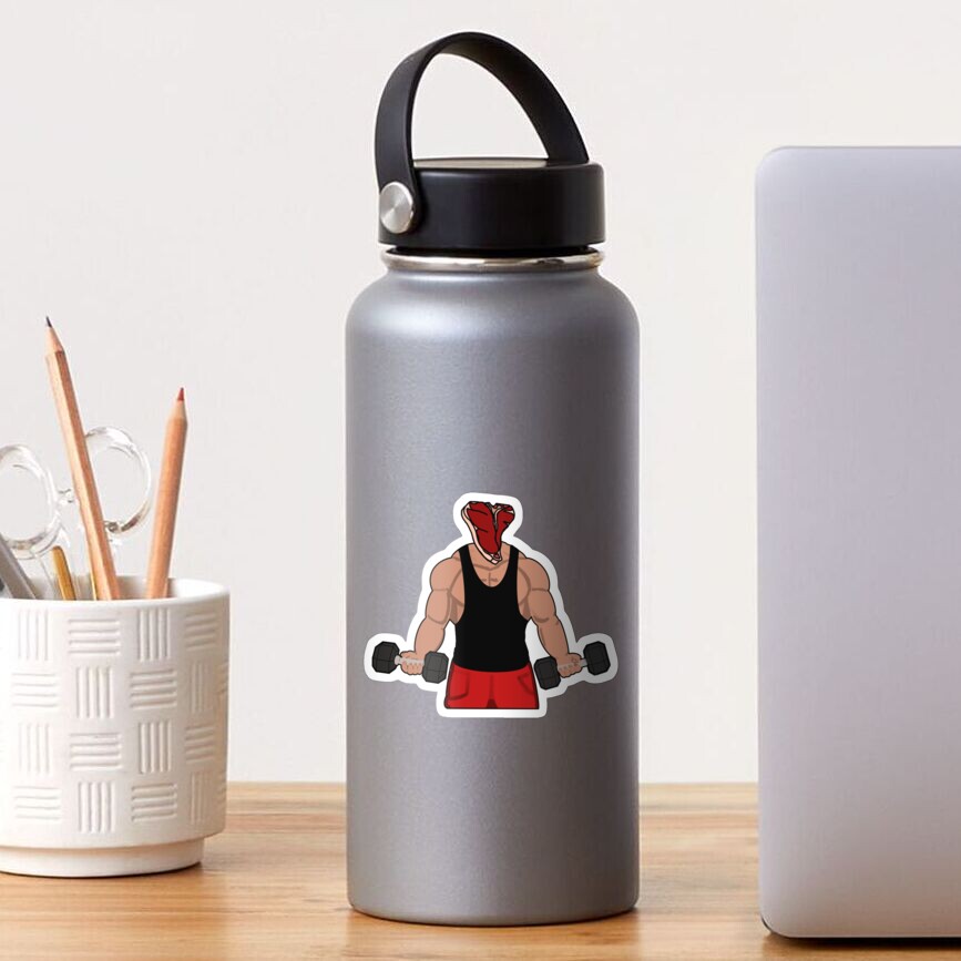 "Meat head gym bro work out design" Sticker for Sale by rachelpal Redbubble