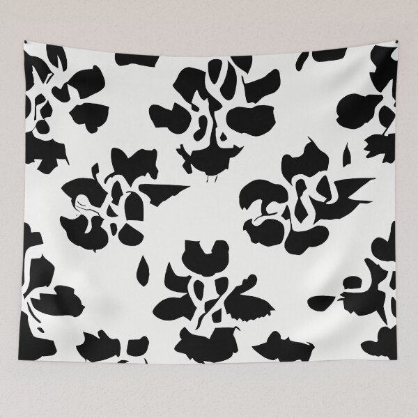 Item preview, Black and White Flower Pattern designed and sold by CGArtsy.