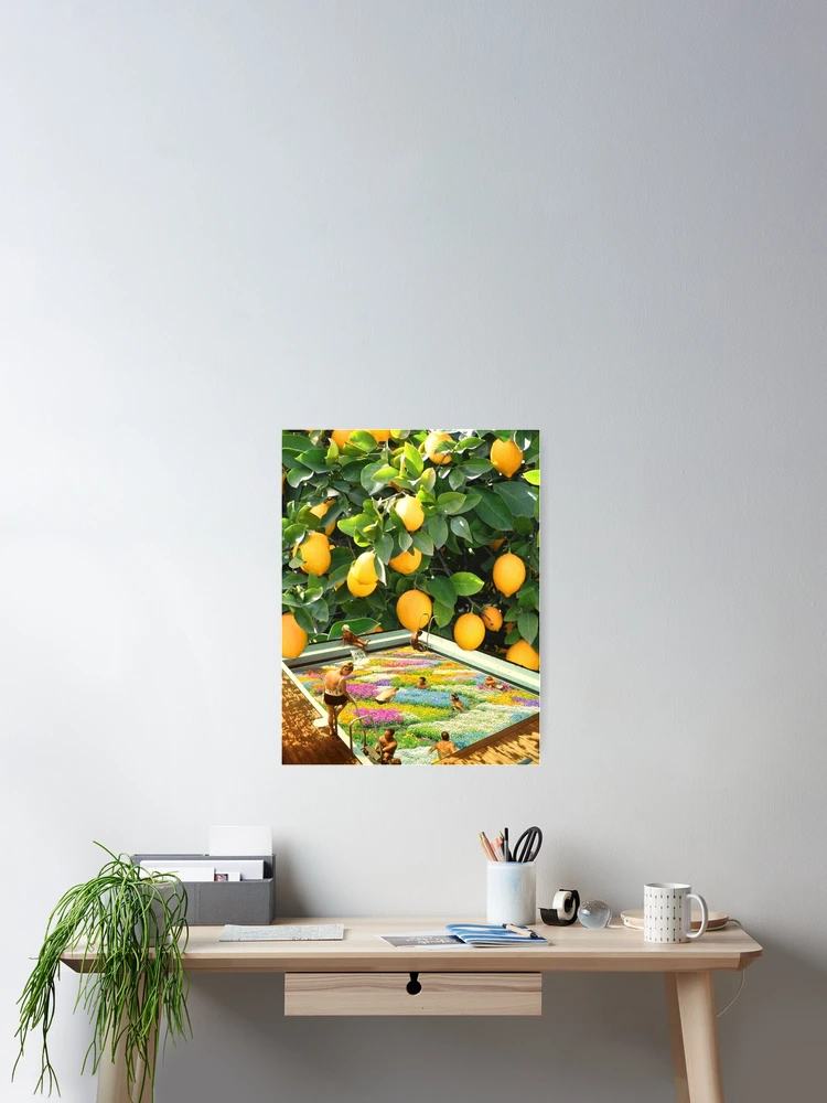 Thumbnail 2 of 3, Poster, Poolside Lemons designed and sold by _InTheGreenhouse.