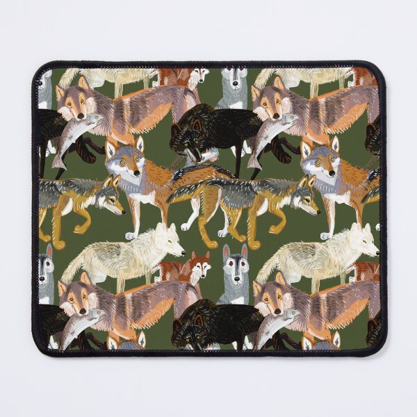 Item preview, Wolf pattern in green designed and sold by belettelepink.