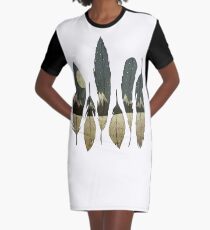 The Birds of Winter Graphic T-Shirt Dress