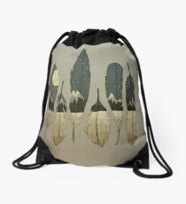 The Birds of Winter Drawstring Bag