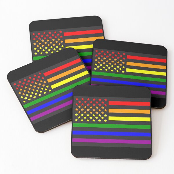 Item preview, Vertical Rainbow American Flag  - Gay Pride - LGBTQ Pride - Gay Memorial Independence Day designed and sold by Pawfect-Purr.