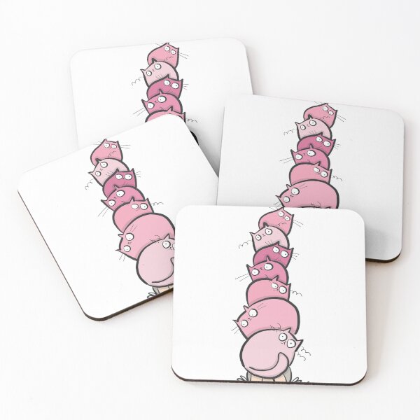 Item preview, 7 Pink Cat T-Shirt And Stickers. designed and sold by altamash786.