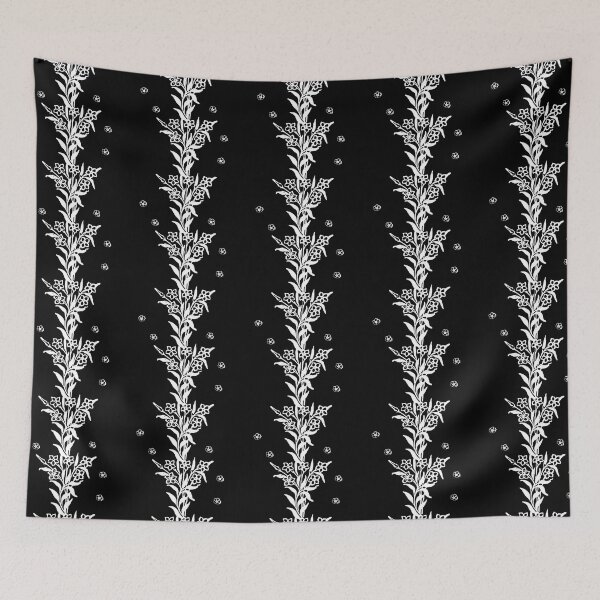 Item preview,  Black White Flower Vines - Seamless Pattern designed and sold by SunnyBrand.