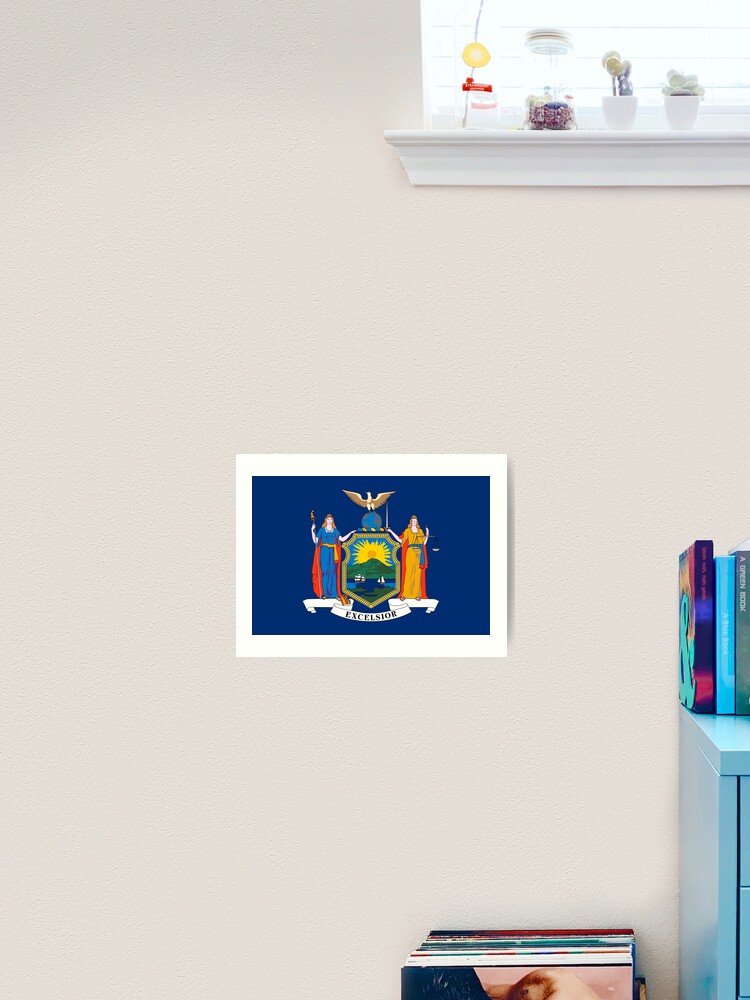 Thumbnail 2 von 3, Kunstdruck, Flagge des Staates New York designt und verkauft von FlagsandSymbols.