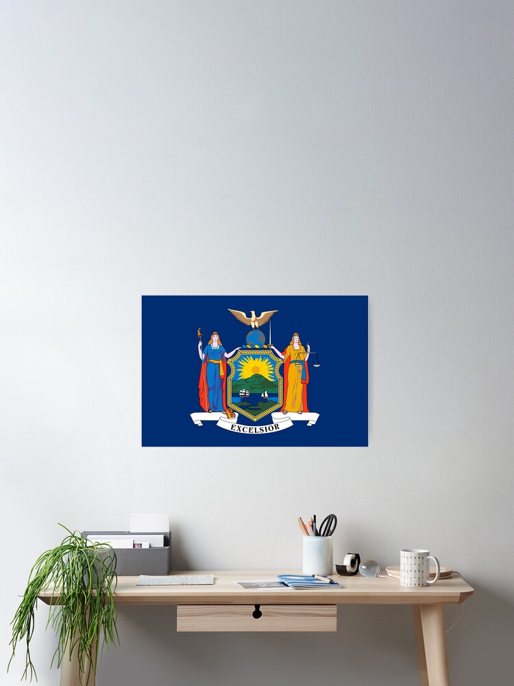 Thumbnail 2 von 3, Poster, Flagge des Staates New York designt und verkauft von FlagsandSymbols.