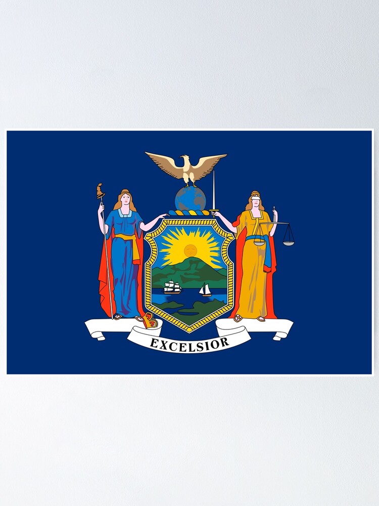 &ldquo;New York State Flag&rdquo; Poster by FlagsandSymbols | Redbubble