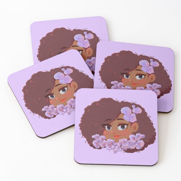 Item preview, Purple Flower Girl designed and sold by Hachikoek-Art.
