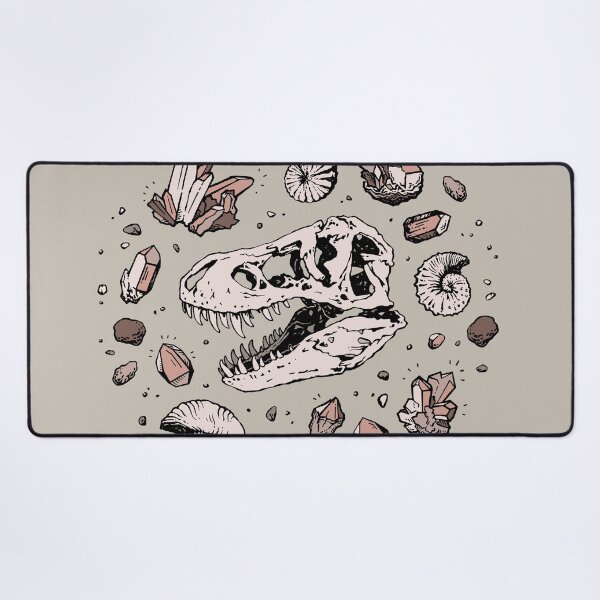 Vista previa del artículo con la obra «Vórtice Geo-rex | cuarzo rosa | Arte fósil de cráneo de dinosaurio», diseñado y vendido por OMEGAFAUNA.