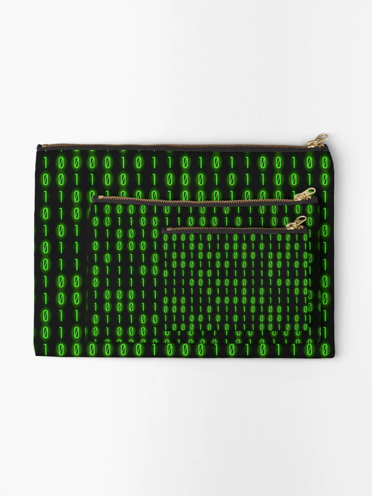 Thumbnail 2 of 4, Zipper Pouch, Binary Code Inside designed and sold by pattypattern.