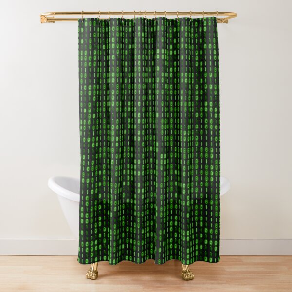 Binary Code Inside Shower Curtain