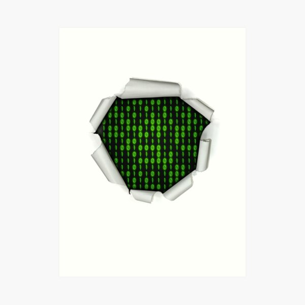 Binary Code Inside Art Print