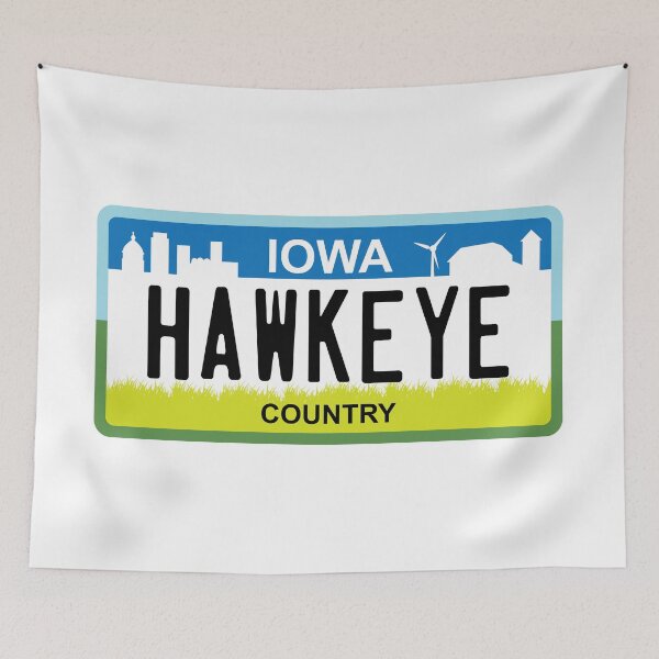 Item preview, Iowa License Plate Hawkeye Country designed and sold by Red Barn  Co-Op.