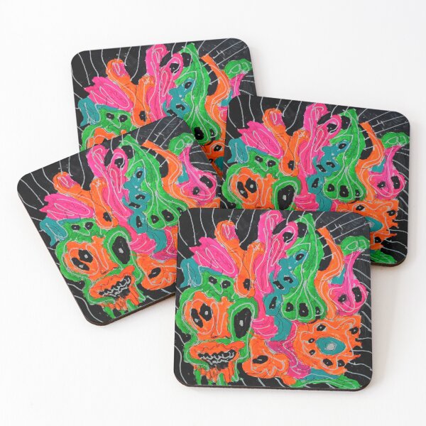 Item preview, Sketchbook 5-20 ( psychedelic abstract trippy fluorescent neon) designed and sold by Discordant Dreams Art.