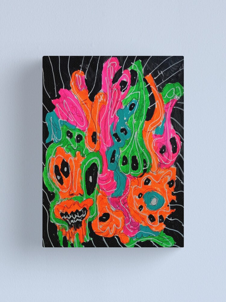 Sketchbook 5-10 (Fluorescent Neon Gouache) Mini Art Print by Discordant  Dreams Art_Natfigcreates