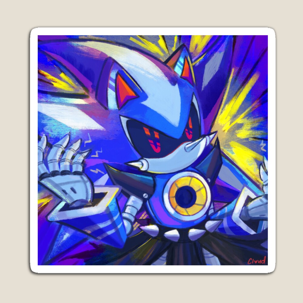 neo metal sonic art Sticker for Sale by danielroy4