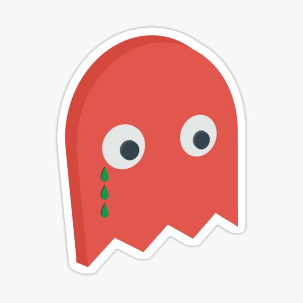 Cute frightened ghost Sticker
