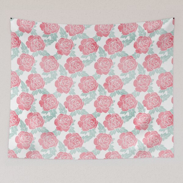 Item preview, Pink and Green Summer Floral Seamless Pattern designed and sold by rhombusOnion.