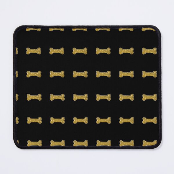 Item preview, Dog bone gold glitter black pattern designed and sold by Anna-Kik.