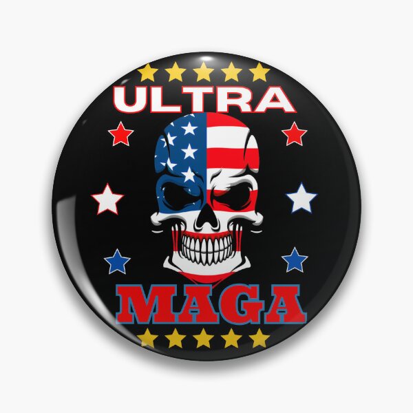 Item preview, Ultra Maga Red White Blue Skull designed and sold by theflandonian.