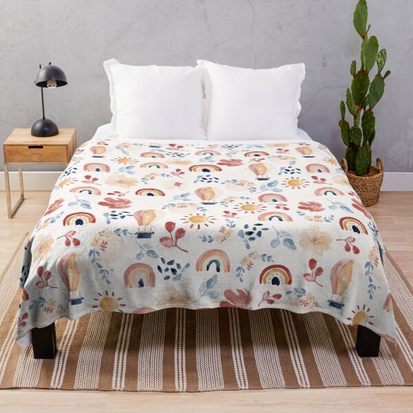 Item preview, Neutral rainbows and hot air balloons designed and sold by Harpley Design Studio.