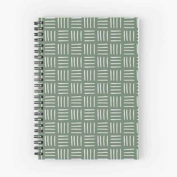 Item preview, Minimalist Weave Grid Pattern (white/sage green) designed and sold by Design Minds Boutique.