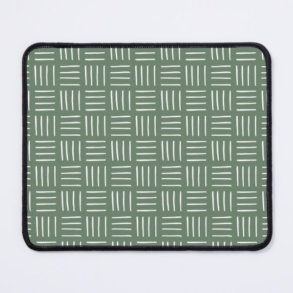 Item preview, Minimalist Weave Grid Pattern (white/sage green) designed and sold by Design Minds Boutique.