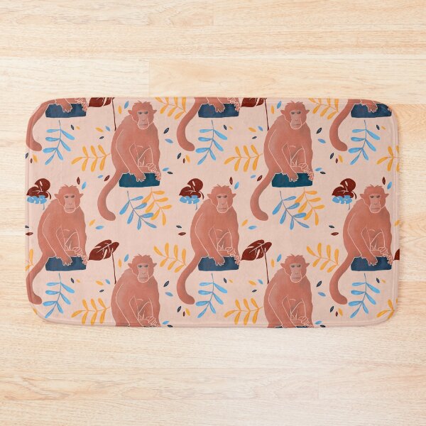 Item preview, Orange Rhesus Macaque Monkey Pattern  designed and sold by illustrations by debs.