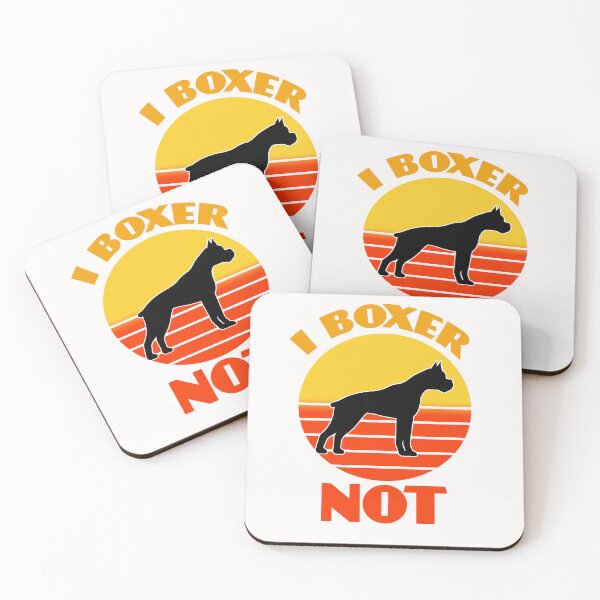 Item preview, I Boxer Dog Not Dog puppy Lover Cute Sunser Retro Funny designed and sold by Meteor77.