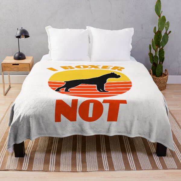 Item preview, I Boxer Dog Not Dog puppy Lover Cute Sunser Retro Funny designed and sold by Meteor77.